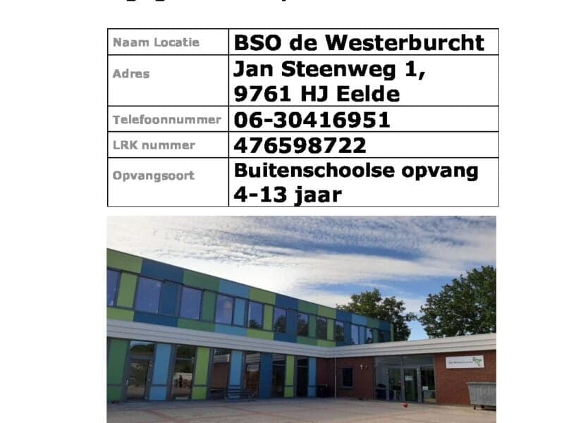 BSO Eelde IKC De Westerburcht