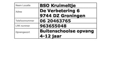 BSO Hoogkerk Kruimeltje foto 5